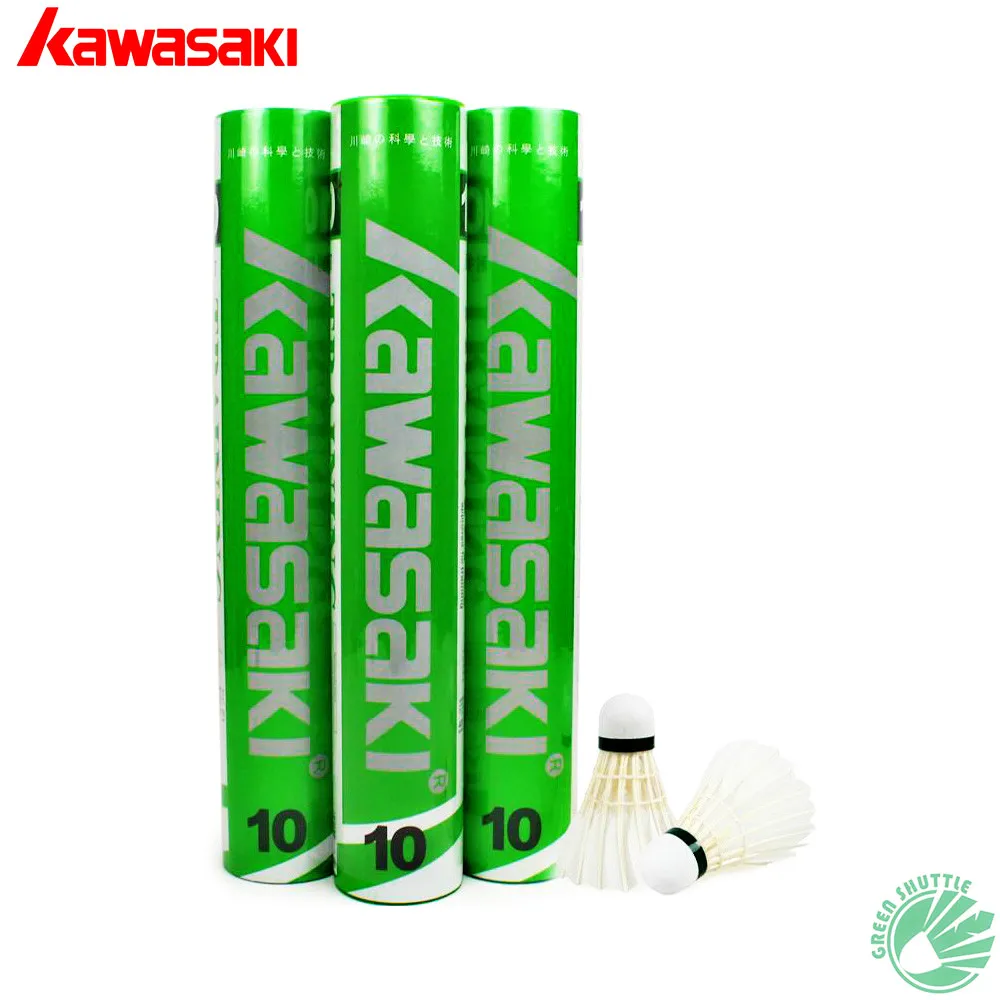2018 Genuine Kawasaki Durable Badminton Shuttlecock Training 10 Duck