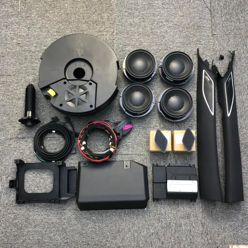 

For VW Golf 7/7.5 MK7 GTI R-Line Whole Set Dynaudio (4 Tweeter/4 Woofer/1 Subwoofer/1 Amplifier) A Pillar(Black/Gray) With Cable