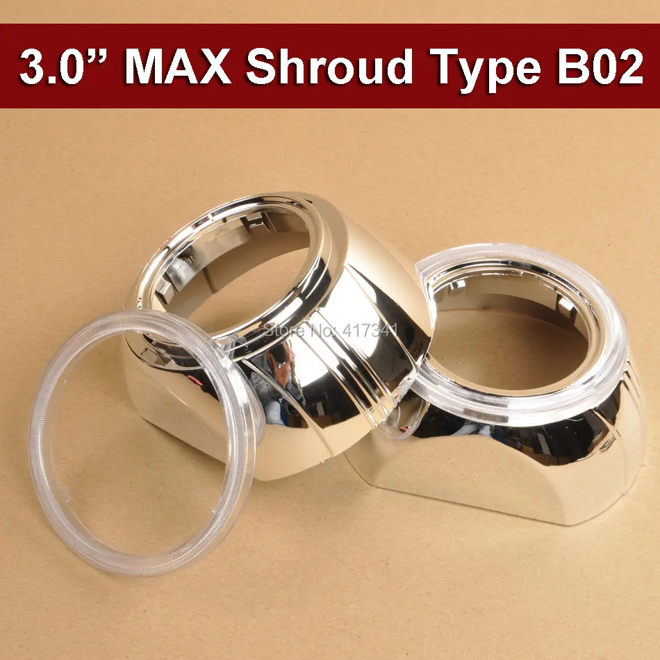 

High Quality 3.0 Projector Lens Shroud/Mask MAX-B02 Length with Plastic Ring for 3 Inches Projector Lens Koito Q5 HL G3/G5 WST