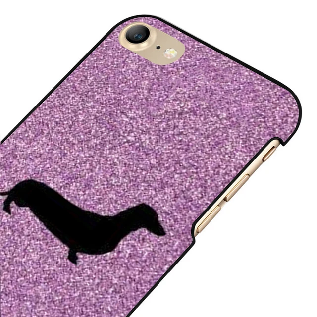 Glittery Phone Case with Dachshund Print