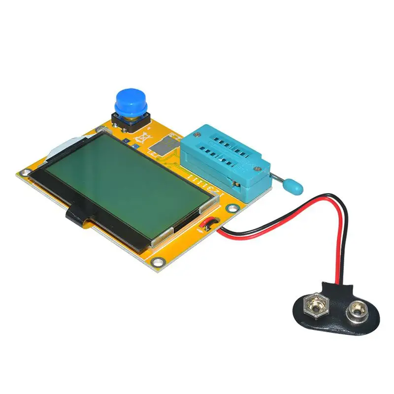 High quality LCR-T4 ATmega328 Digital Transistor Tester 12864 LCD Capacity ESR Meter+Case | Инструменты