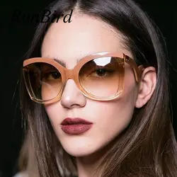 2018 черный негабаритных Квадратные Солнцезащитные очки Для женщин Градиент Летний стиль классические женские солнцезащитные очки большой