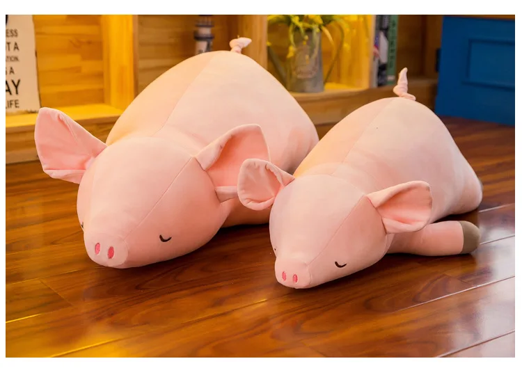 new style lovely pink prone pig plush toy large 100cm soft cotton pig doll sleeping pillow christmas gift b0009