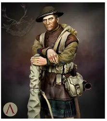 1/24 75 мм сифорт Highlander 1918 солдат 75 мм игрушка Смола модель миниатюрный Смолы Рисунок Unassembly Неокрашенный