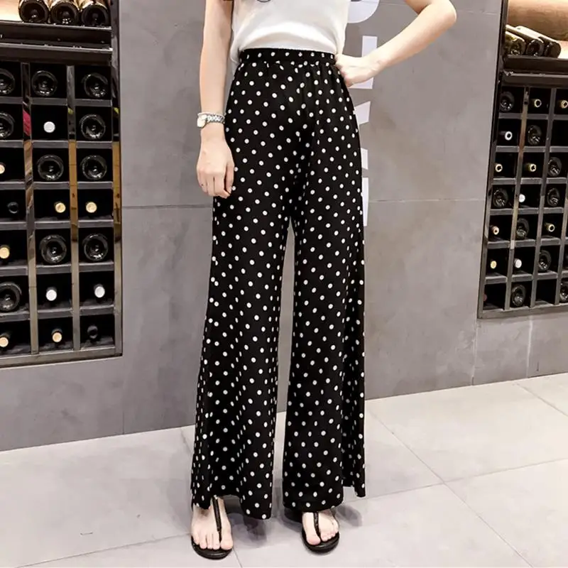 high waisted polka dot pants