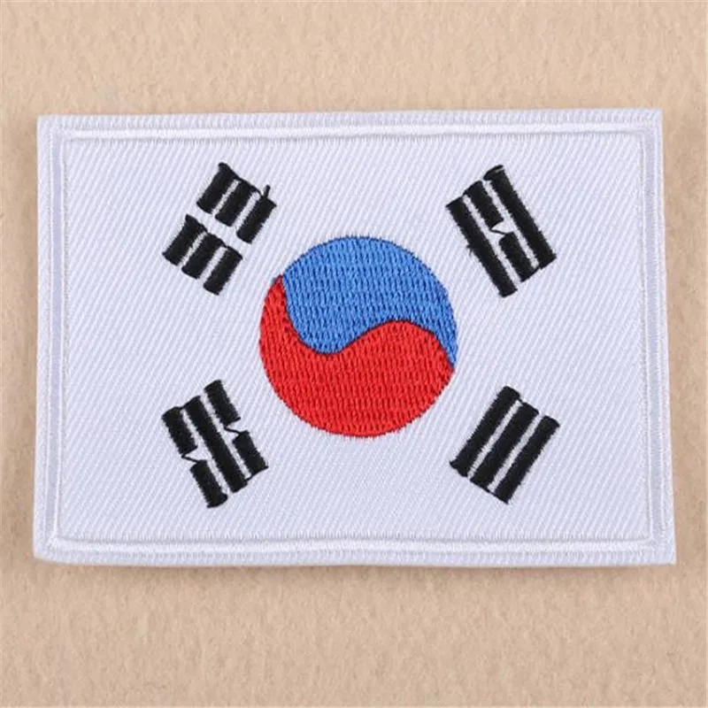 

Women/Men/Kids clothes embroidery patch South Korea flags banners badge deal with it Iron on patches for clothing cute stickers