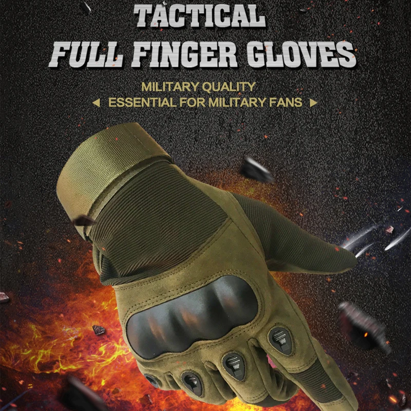 Tactical Gloves Military Army Paintball Airsoft Outdoor Sports Shooting Carbon Hard Knuckle Half / Full Finger Gloves