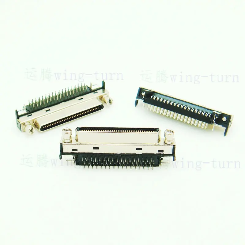 VHDCI 68Pin Female scsi PCB Ribbon Type Plug SCSI Connector 0.8mm 68p