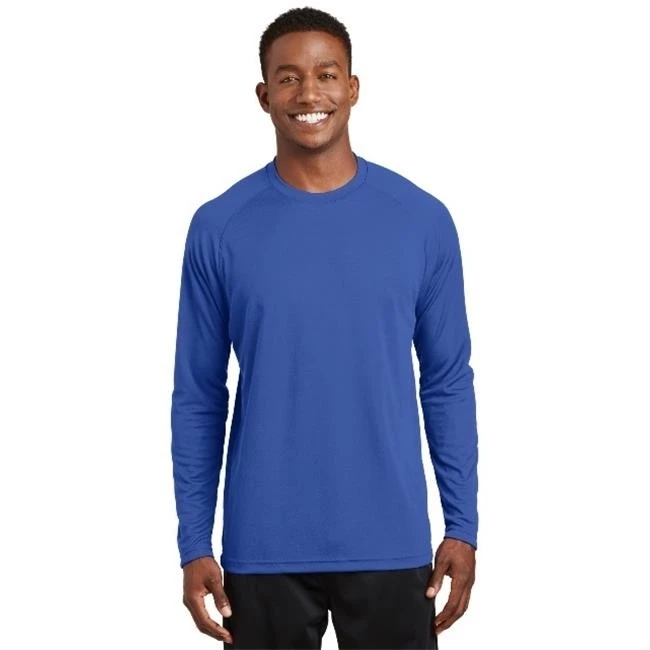 Sport-Tek T473LS Mens Dry Zone Long Sleeve Raglan T-Shirt True Royal - Extra Large