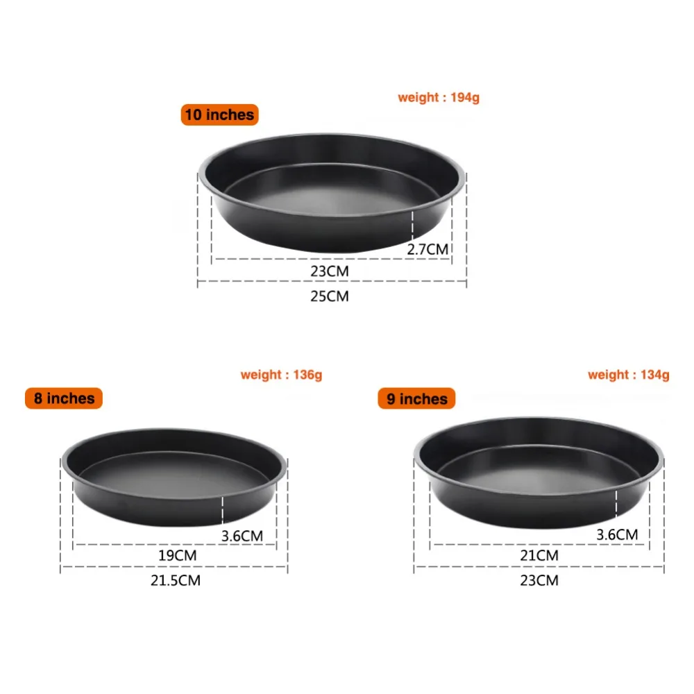 8 9 10 inch Pizza Plate Round Deep Dish Pizza Pan Tray Carbon Steel Non-stick Mold Baking Tool Baking Mould Pan Pattern 8 9 10 inch Pizza Plate Round Deep Dish Pizza Pan Tray Carbon Steel Non-stick Mold Baking Tool Baking Mould Pan Pattern