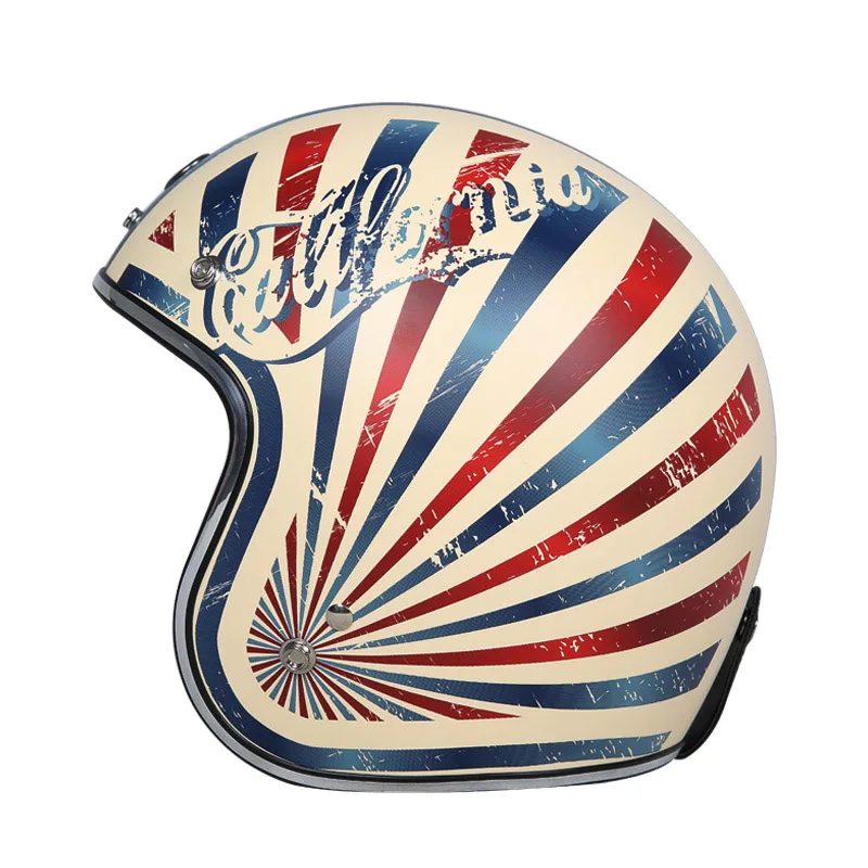 TORC мотоциклетный шлем Ретро реактивный шлемы мотоциклетные мотогонок шлем мотокросса открытый шлем винтажный Capacete DOT утвержден - Цвет: Style 1