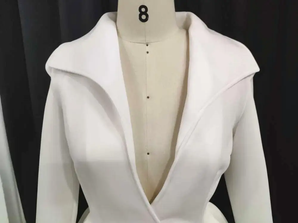 Белые женские костюмы, африканская мода, комплект из 2 предметов, женская одежда размера плюс, Блейзер, пальто, облегающая юбка, сексуальные женские офисные, женские, вечерние