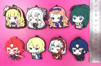 

8pcs/lot The Coffin Princess Avenging Battle Hitsugi no Chaika Japanese anime figure rubber mobile phone charms/key chain/strap