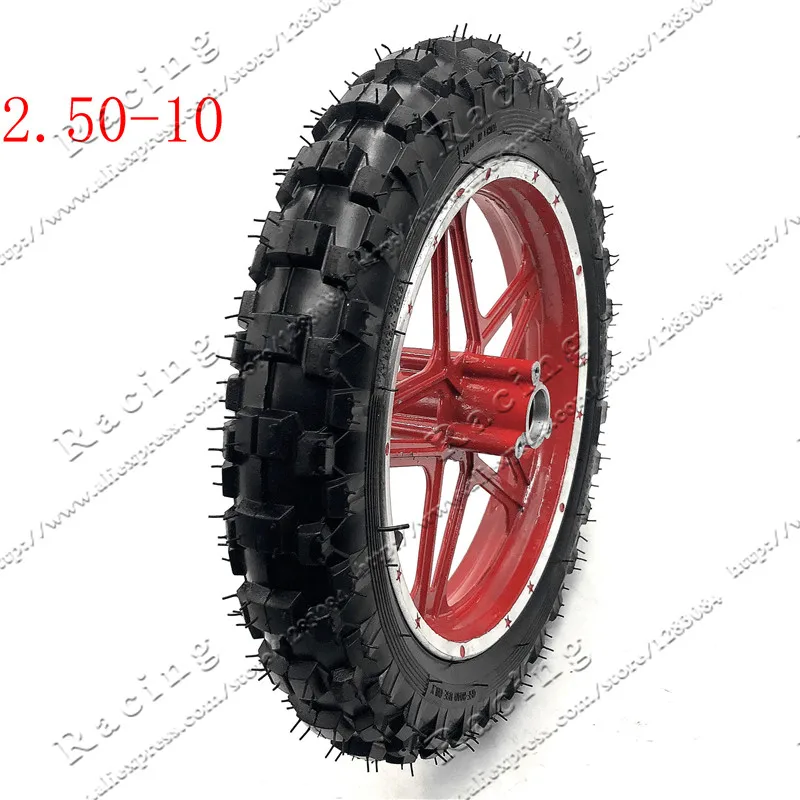10''Mini Dirt Bike Knobby шины колеса 2 50 10 передние или задние диски и для внедорожных
