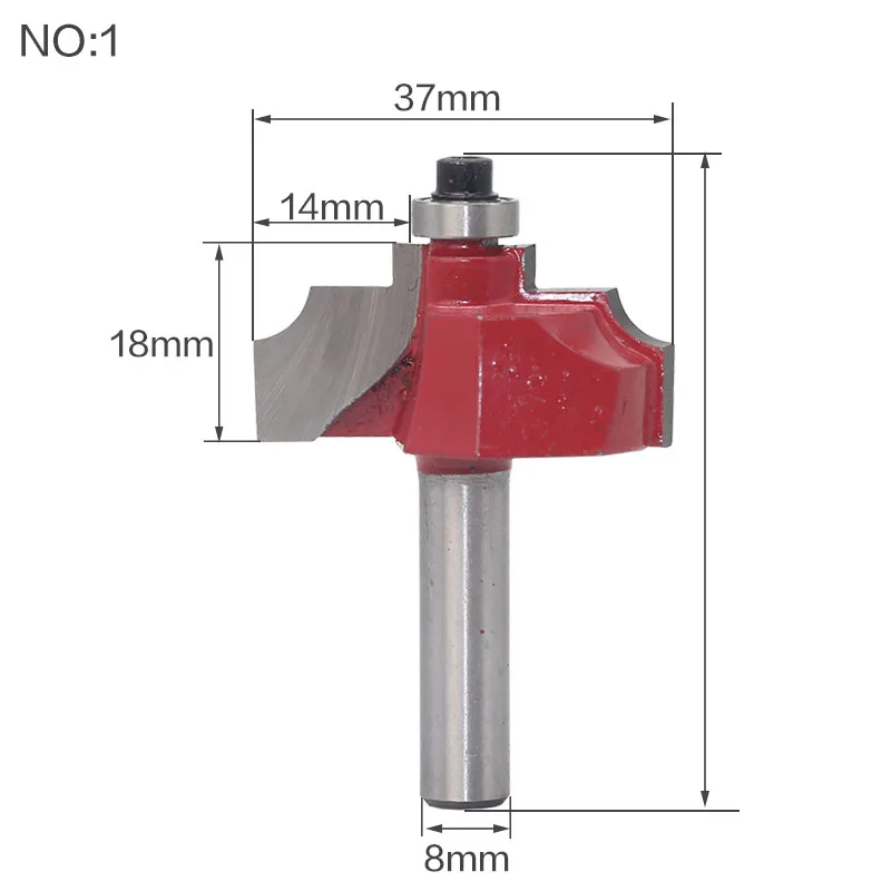 1/" Традиционная Ogee кромкоформовочная фреза Бит-8" хвостовик деревообрабатывающий нож линия