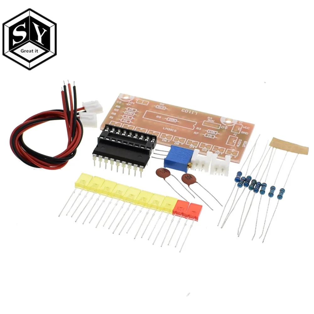 

GREAT IT Funny 10 Audio Level Indicator LM3915 DIY Kit Electronic Audio Indicator Suite