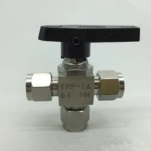 304 тройник из нержавеющей стали 3 способа сжатия фитинг запорный шаровой клапан 915 PSI PN 6,4 подходит для 10 мм O/D трубки