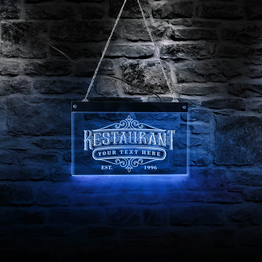 

Restaurant Custom Business Logo LED Neon Sign Gourmet Restaurant Wall Hanging Decor Lighting Sign Personalized Brand Signage