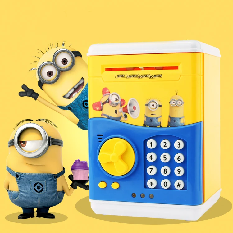 Large Piggy Bank ATM Bank Money Saving Box alcancia Password Minion Safe Piggy Bank Smart Voice Money Piggy Box Cat Coin Bank