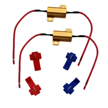 

2PCS(1Pair) 25W 8Ohm Load Resistors LED Light Warning Fix For LED Marker Lamp Wedge Bulbs Turn Signal Fix Hyperflash