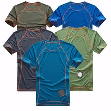 2016 Brand Breathable Coolmax t shirt Men Short Sleeve Quick Dry font b Hiking b font