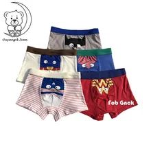 5 шт./лот мальчиков дети хлопок Мягкая Нижнее белье мультфильм детские шорты трусики для маленьких мальчиков боксеры в полоску подросток трусы От 4 до 14 лет