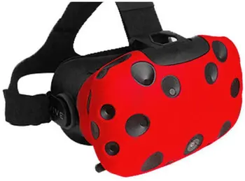 

Shell Headset Silicone Skin Cover for Vive VR Headset Red
