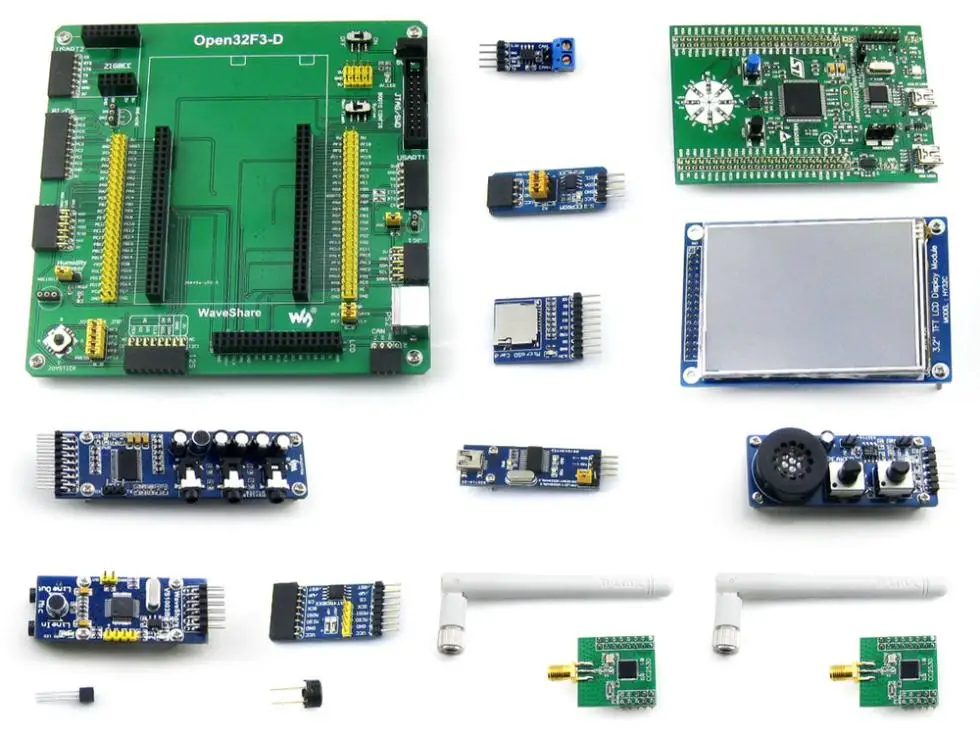 

Module Stm32f3discovery And Mother Board Open32f3-d +15 Modules Kits Stm32f303vct6 Stm32 Arm Cortex-m4 Development Kit
