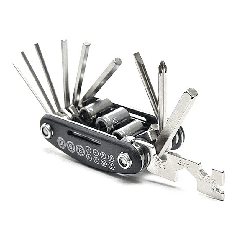 cheap 16 in 1 Bicycle Tools Sets Mini MTB Mountain Bike Multi Repair Stand Tool Kit Hex Spoke Wrench Mountain Cycle Screwdriver Tool