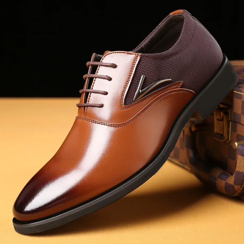 

Men's Large Size Business Casual Cross Strap Shoes British Fashion Pointed Simple Breathable Soft Comfortable Slip Wear