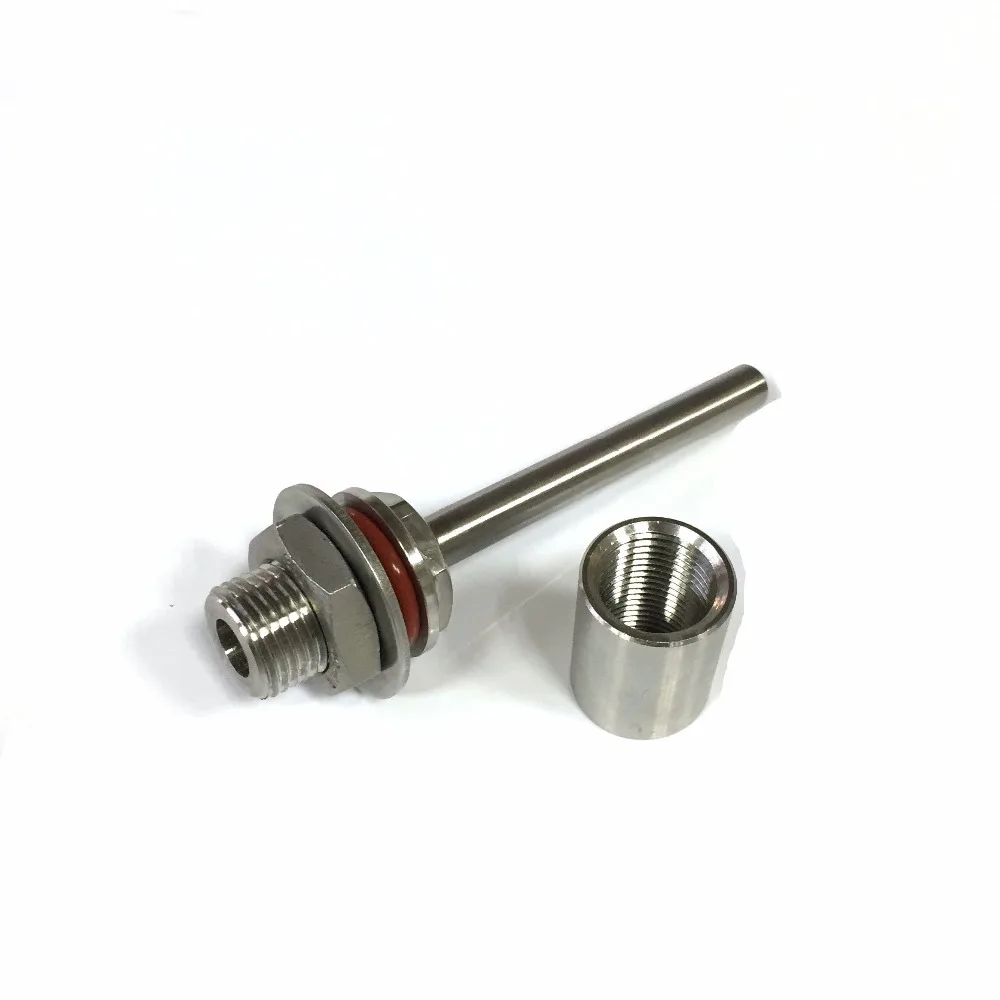 Бесшовный зонд Thermowell 1/2 дюйма MPT. Внутренний диаметр 1/4 (6 мм)
