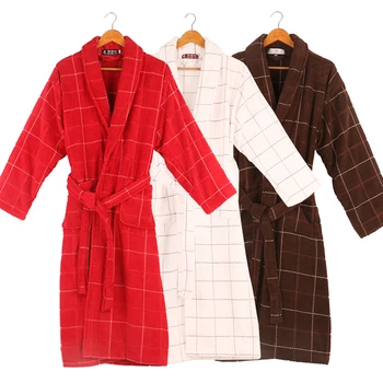 

Winter Thicken Towel Fleece bathrobes women Soft long sleeve casual simple sexy winter lovers robes bathrobes women White