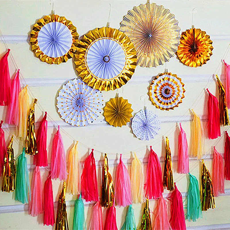 tissue paper christmas garland