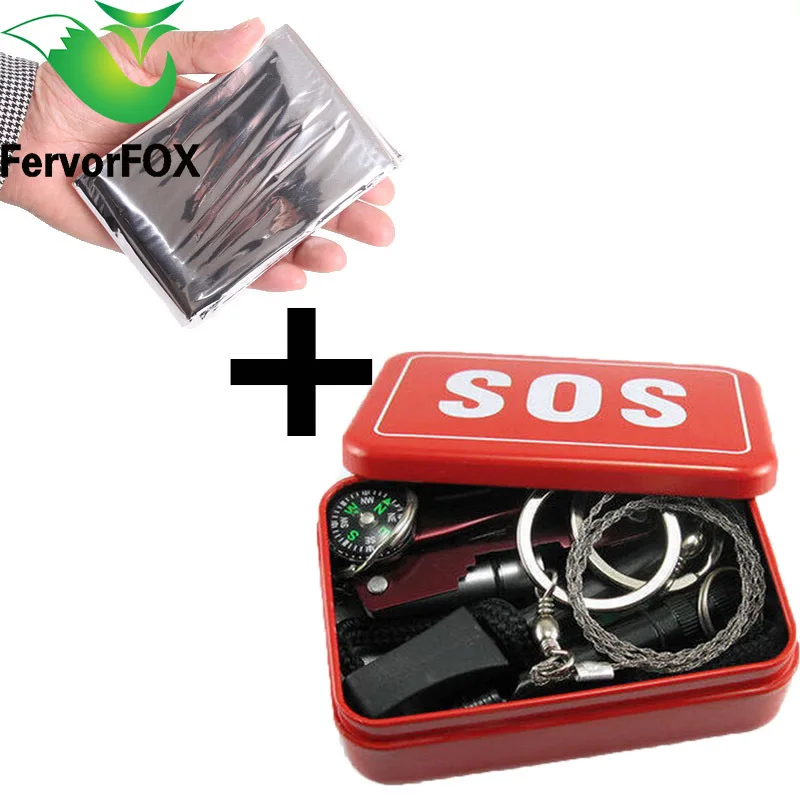 

Portable Emergency Outdoor Equipment Emergency Bag Survival Kit Box Self-help Box SOS Equipment For Camping Hiking