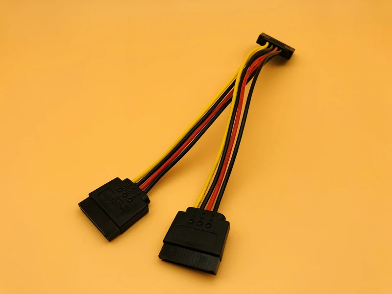

15Pin SATA Male to 2 Female 15Pin Serial ATA Power HDD Splitter Connector Cables PC Computer Power Cable for BTC ETH EOS Mining