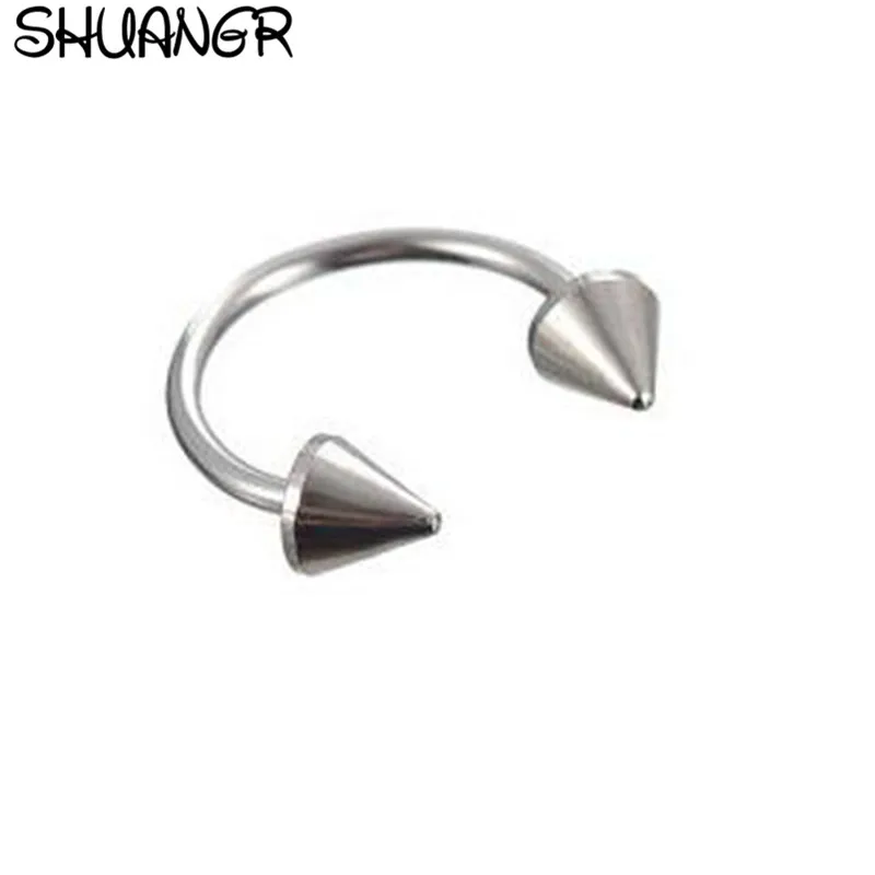 

SHUANGR New Arrival 1 Pair Fashion Style Medical Hoop Nose Rings Clip On Nose Ring Body Fake Piercing Piercing Jewelry For Women
