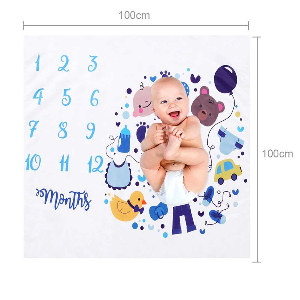 Новорожденных ежемесячный рост одеяло-Ростомер ковры опора для фотографии задний план Studio 100x100 см/39x39