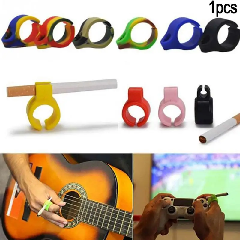 

1 PC Silicone Cigarette Ring Finger Hand Rack Cigarette Holder For Regular Smoking Smoker drop shipping