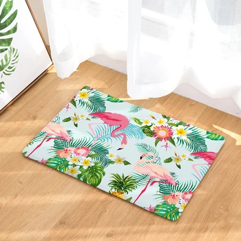 

High Quality Flamingo Living Room Kitchen Bedroom Absorbent Pad Non-slip Mat Flannel Children's Room Decoration Mat