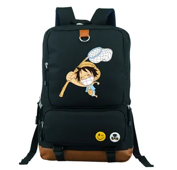 

One Piece Lufee Noctilucent Children Backpacks Unisex Teenages Bagpack Cartoon Bag Students Canvas Travel School Bags Rucksack