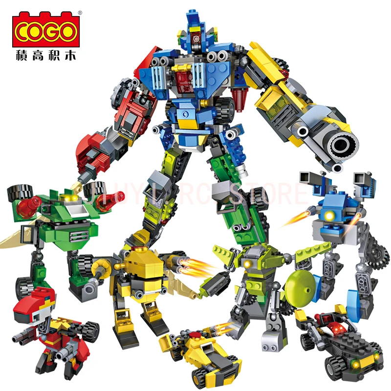 

8in1 Deformation Robot Similar TransformersS Building Block 739Pieces Compatible Legos As Children Educational Toys
