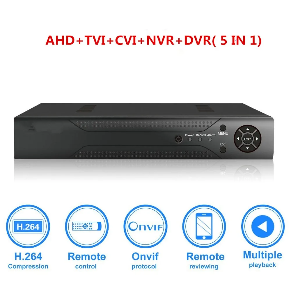 4 канальный 1080N CCTV DVR Гибридный 5 в 1 H.264 Система видеонаблюдения без жесткого диска