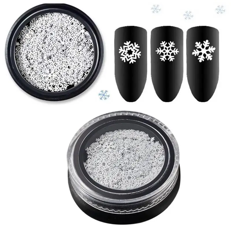 

1 Box 3D Snow Nail Art Decoration DIY Manicure Snow Flower Design Tiny Slice Nails Accessoires Decoration Nails Art Dekor