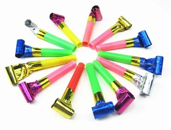 

100Set Funny Colorful Whistles Kids Childrens Birthday Party Blowing Dragon Blowout Baby Birthday Supplies Toys gifts 100Pcs/set