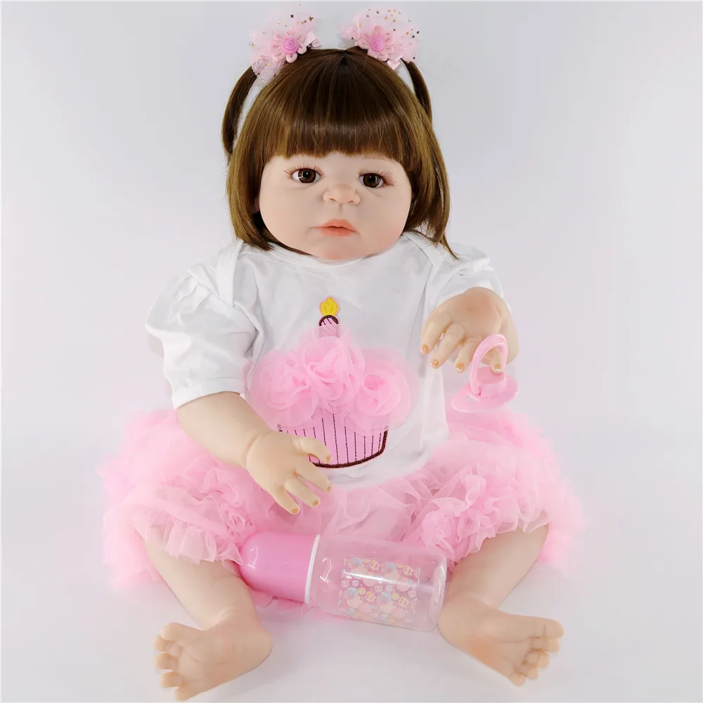 

nice Dolls Reborn Silicone For Princess Children's day gift Toys for Girls Newborn Babay alive Dolls with Clothes BW65 non-toxic