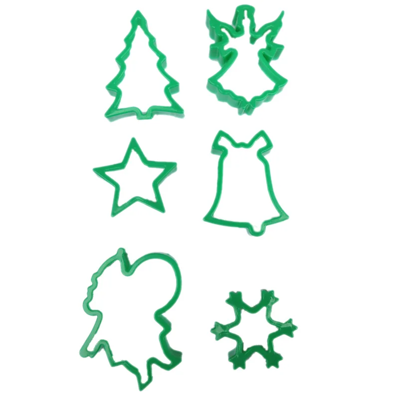 

10Pcs Christmas Cookies Cutter Molds Plastic Cake Mould Biscuit Plunger Forms For Cookies Cake Decorating DIY Baking Tools