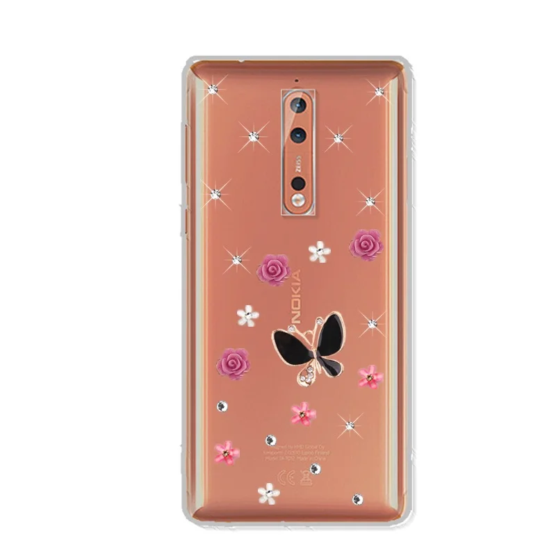 Чехол для телефона Nokia 8 sirocco с блестящими стразами чехол nokia 7 plus 6 2017 2 3 5 1 X X2 XL X6 X7