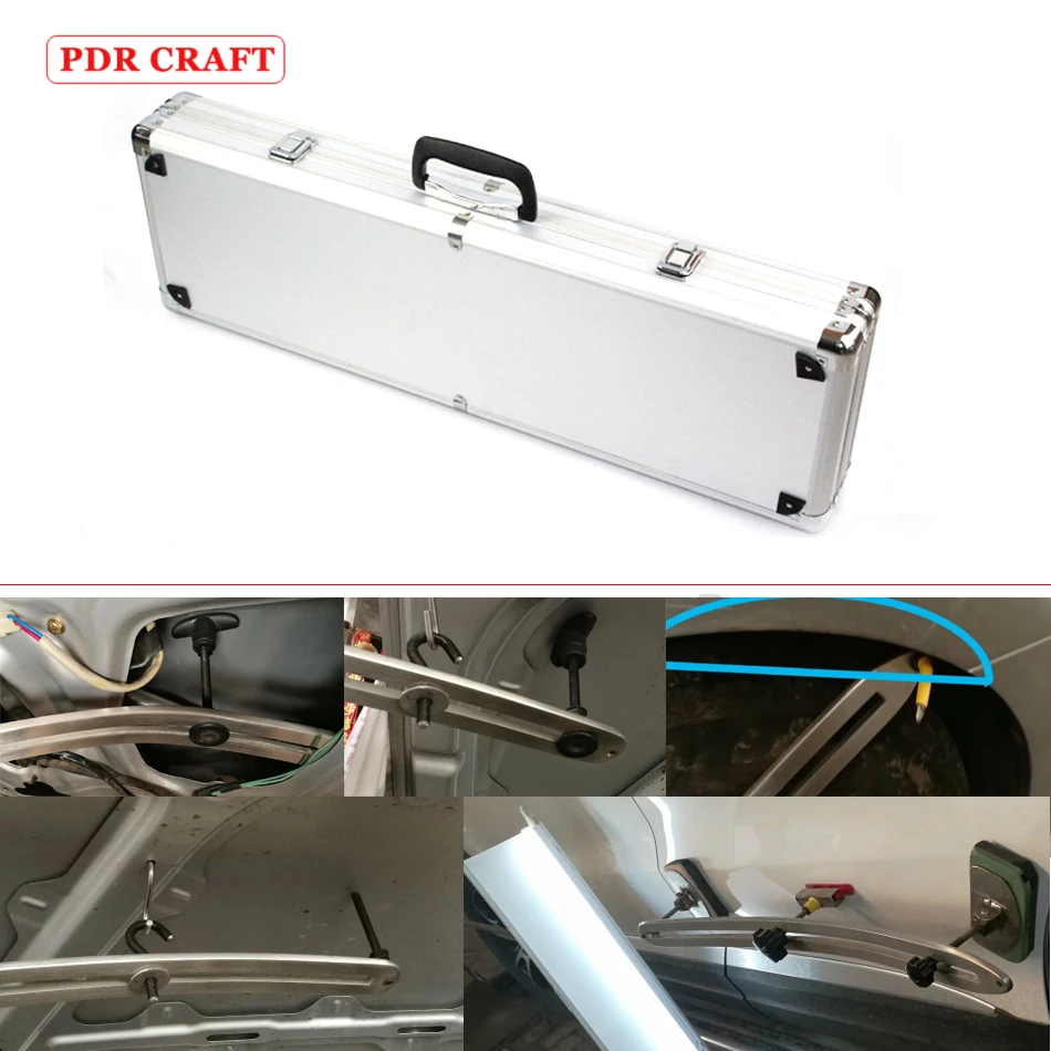 Профессиональный плоский крюк инструменты для удаления вмятин для автомобиля PDR ремонт градом PDR стержневой крюк наборы автомобильных вмятин ремонтный инструмент коробка