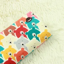 Половина ярда Хлопок Лен ретро-ткань с мультфильм голова панды печать ручной работы «сделай сам» Лоскутная работа рот золотой пакет сумка ткань A752