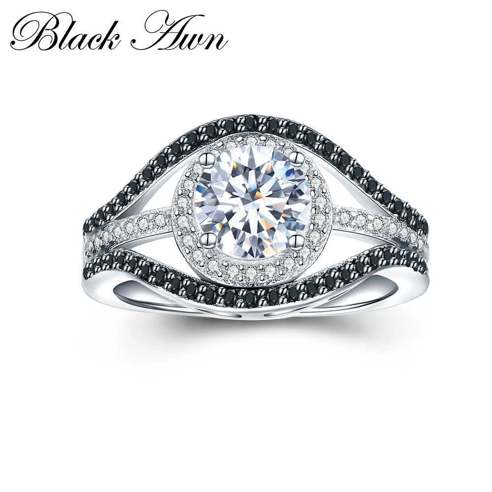 

4.1g 925 Sterling Silver Jewelry Trendy Wedding Rings for Women Engagement Ring Femme Bijoux Bague Size 6 7 8 C003